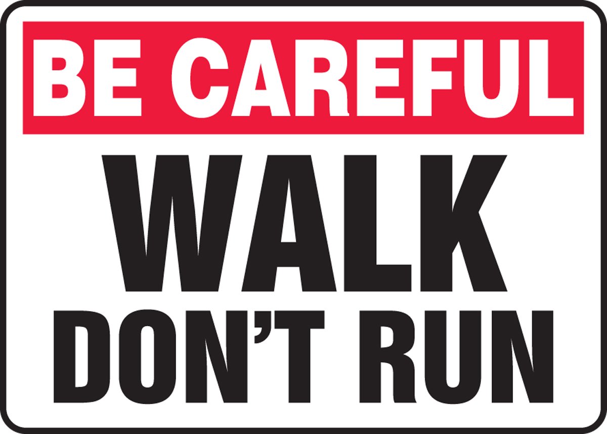 Walk Slowly Sign I Walk Slowly Etsy