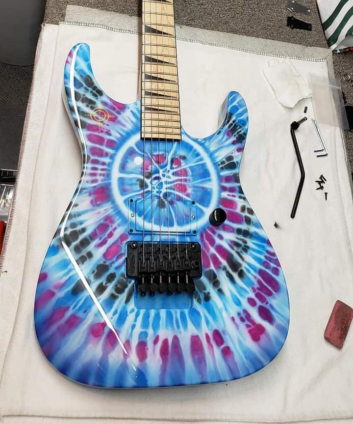 Some of Rick Savage's (Def Leppard) custom Dan Lawrence/DRL