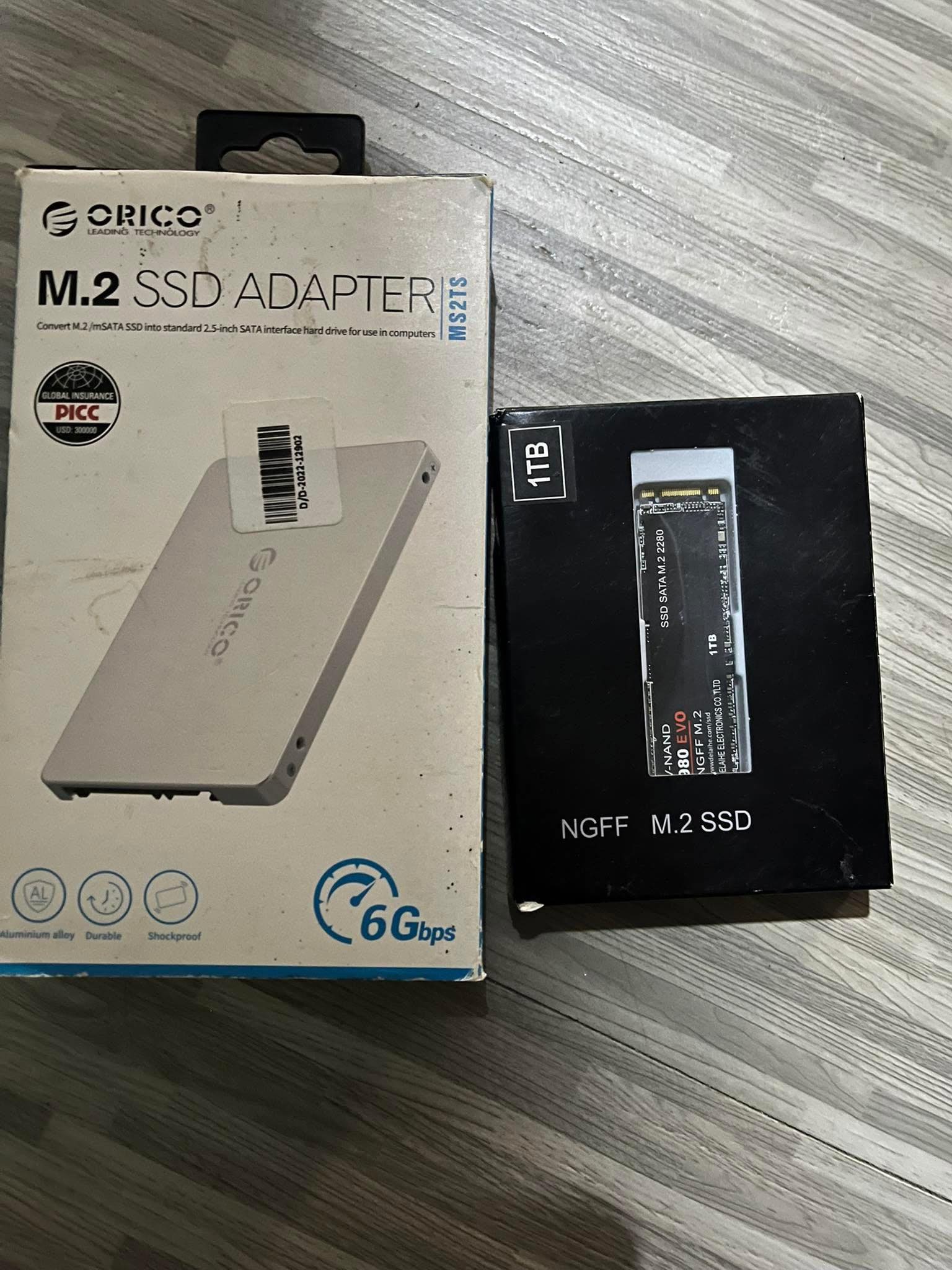 1TB M.2 SSD with ORICO adapter for sale | Calamba, Calabarzon
