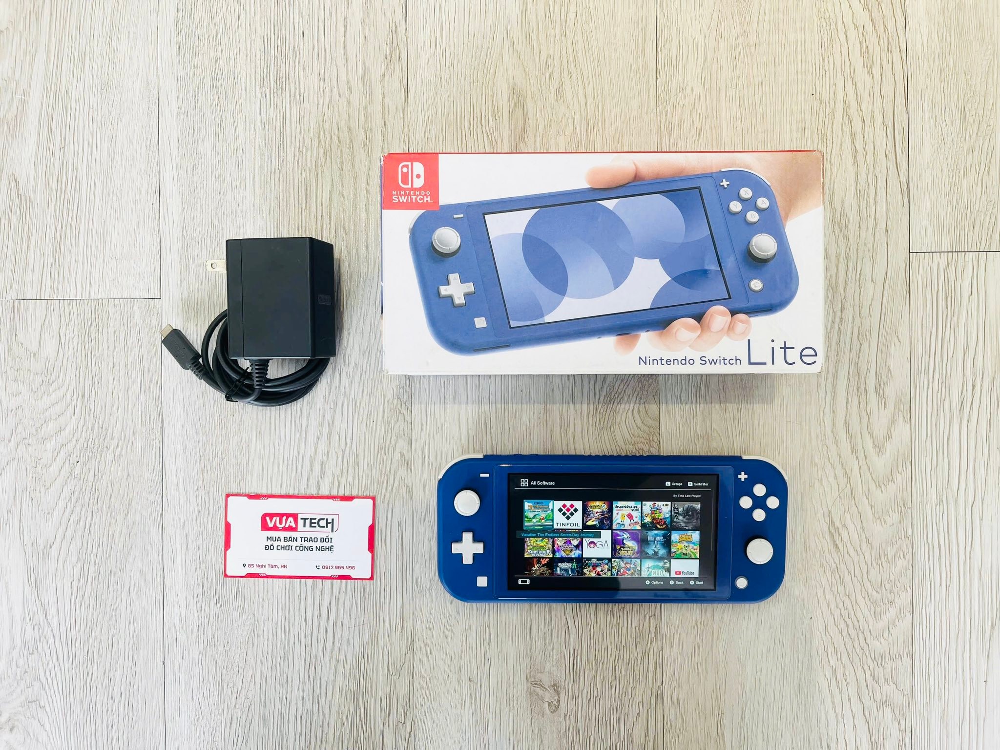 Pass Nintendo switch v2 hắc ám 128g gồm máy và sạc zin có sẵn host