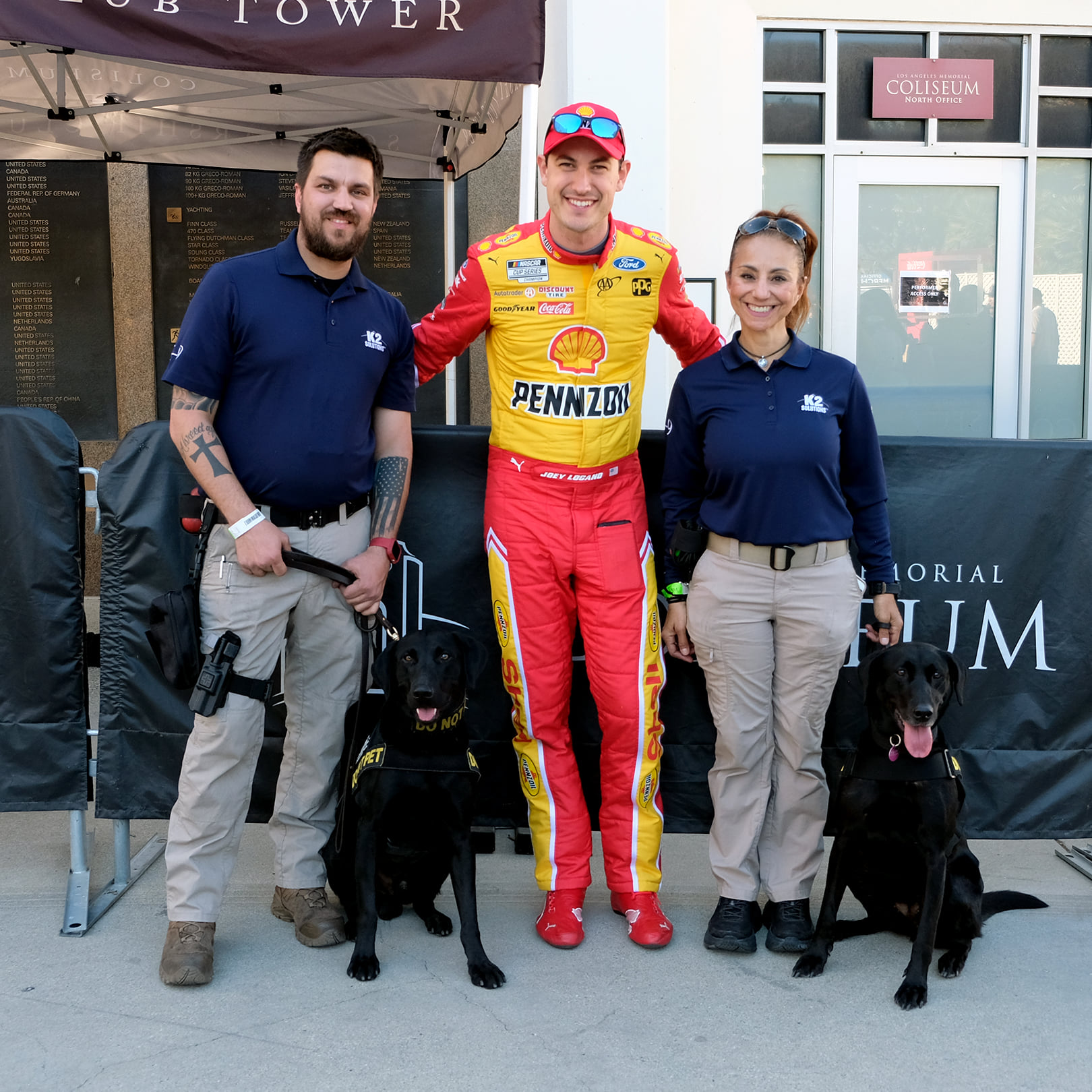 K9 Duke and K9 Riley met NASCAR... - K2 Solutions, Inc.