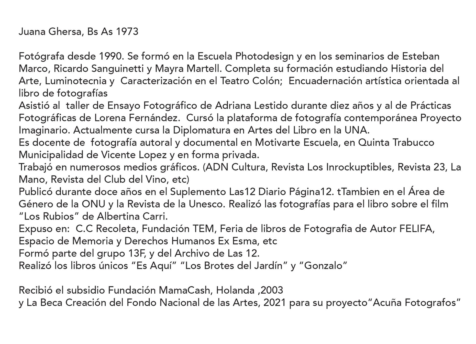 Juana Ghersa - Una breve Bio ,haciendo una síntesis que... | Facebook