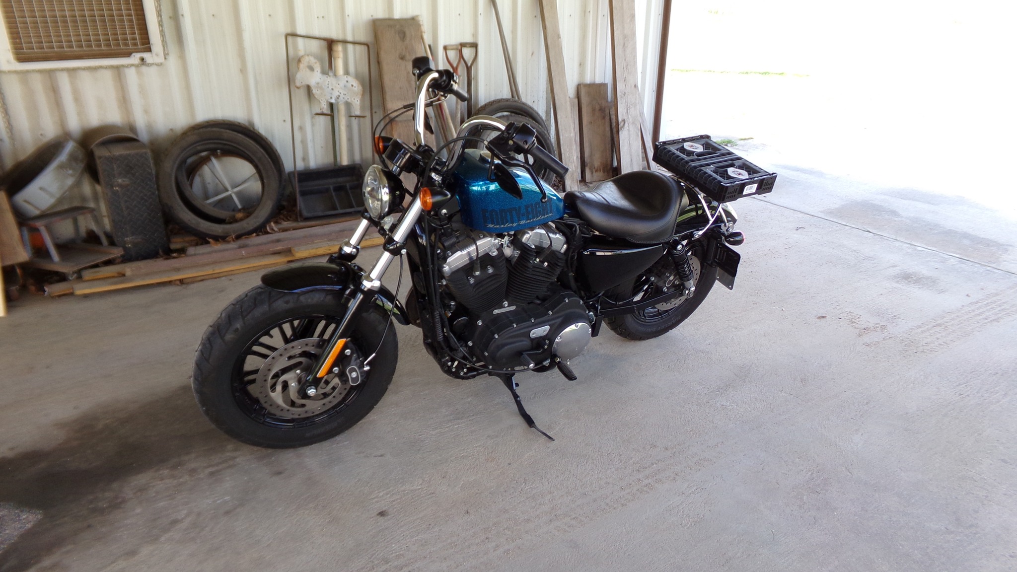 First bike, 2012 48. Was bone stock when I got it back in June