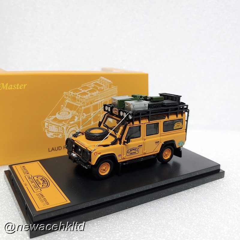 1/64 Master Land Rover Defender 110 in Yellow New Camel Trophy Car 64-058