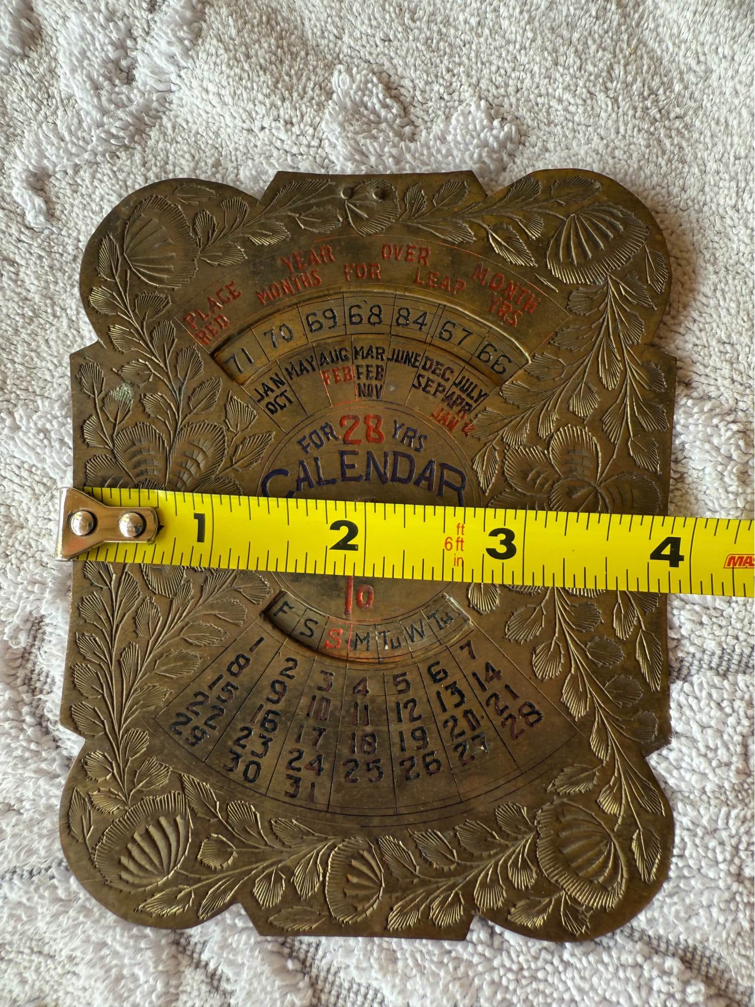 Brass Revolving Calendar 1957-1984 - Advertising | Facebook Marketplace ...