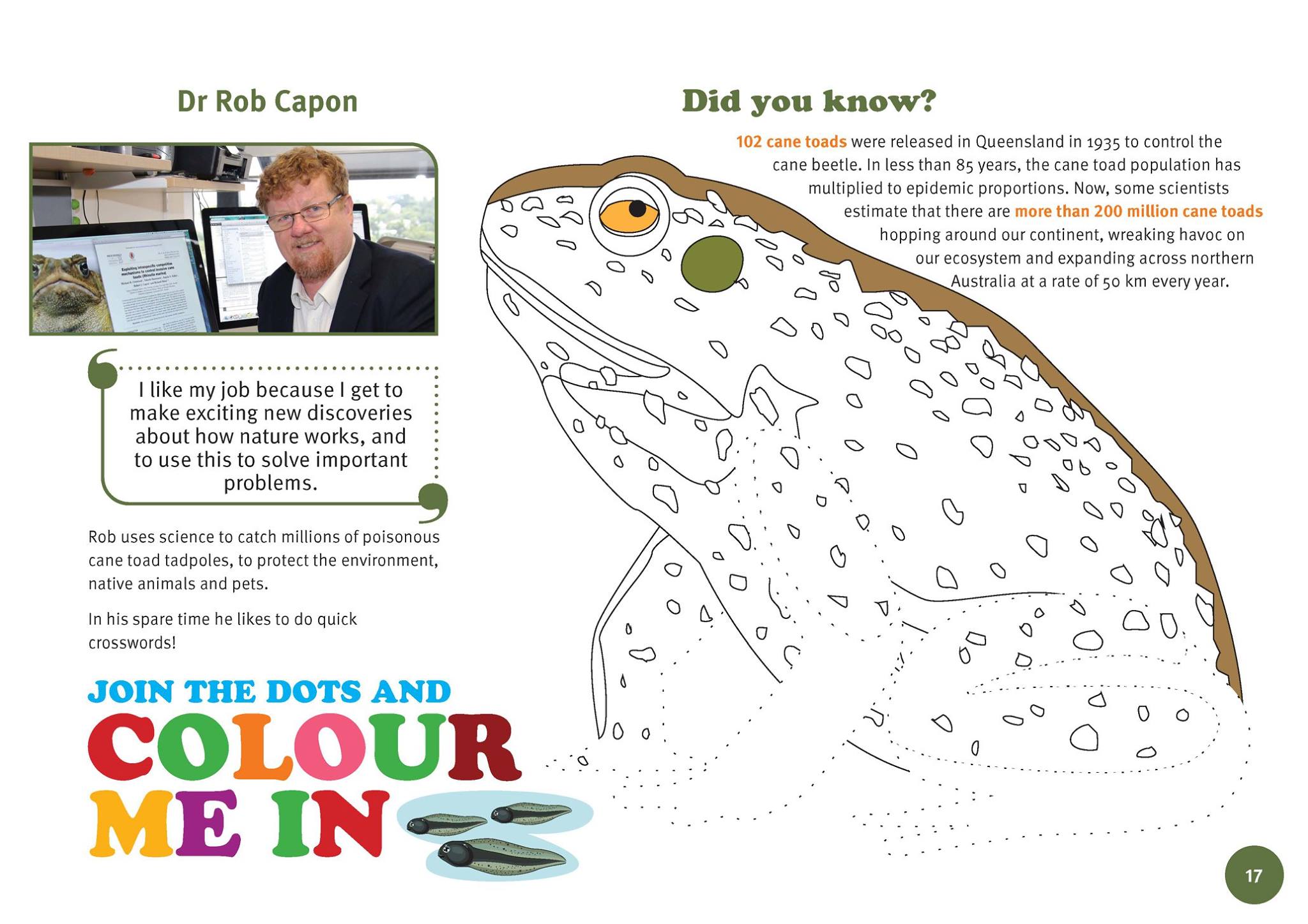 The cane toad may be... - Institute for Molecular Bioscience
