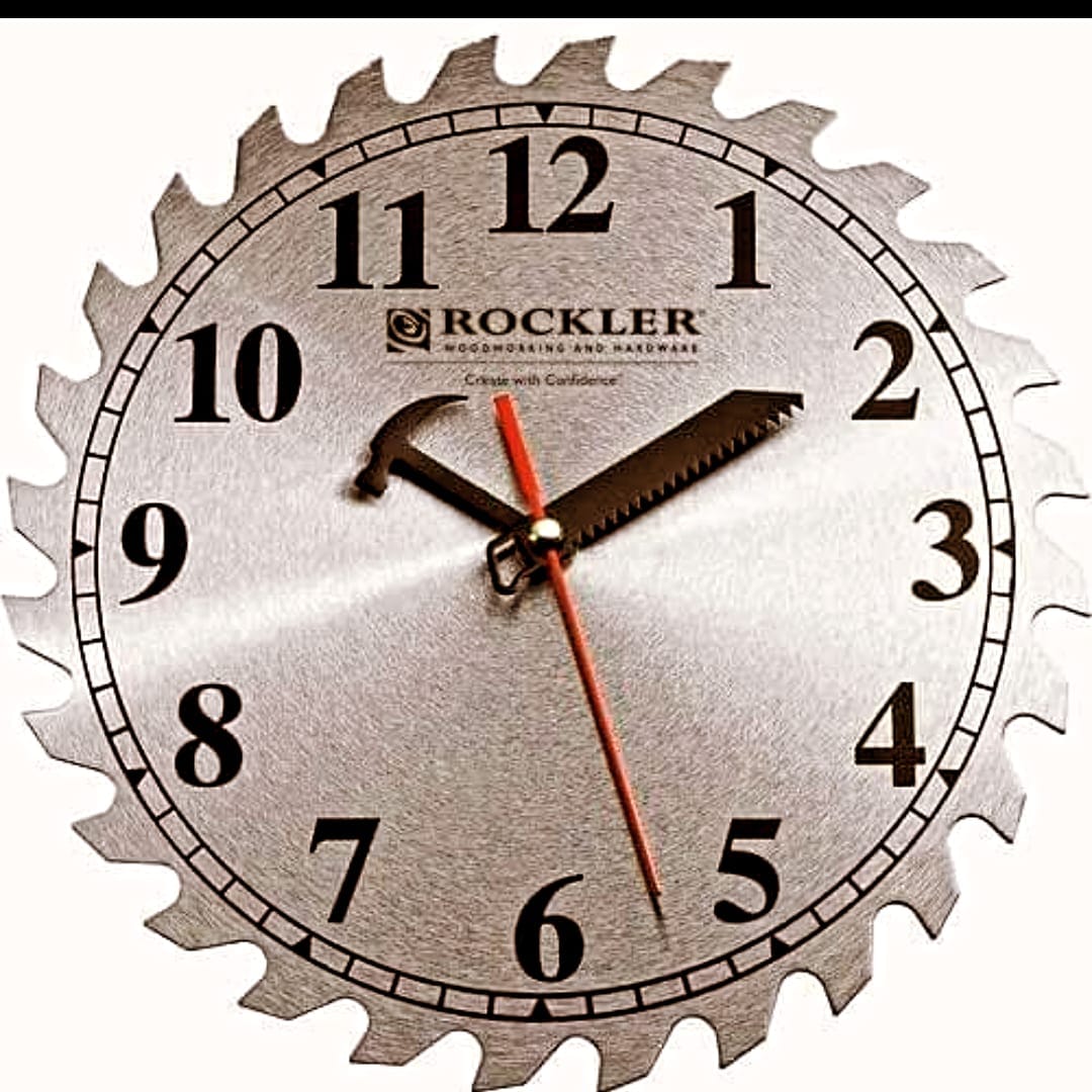 Sears Roebuck Craftsman saw blade clock for garage workbench