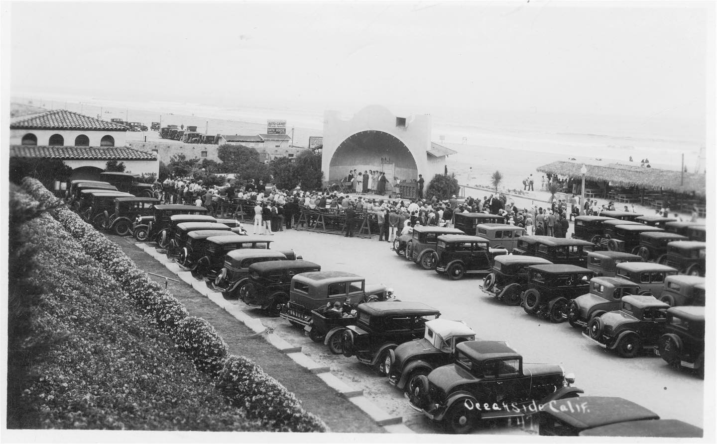 Oceanside - Weekend entertainment at the bandshell in 1934. The ...