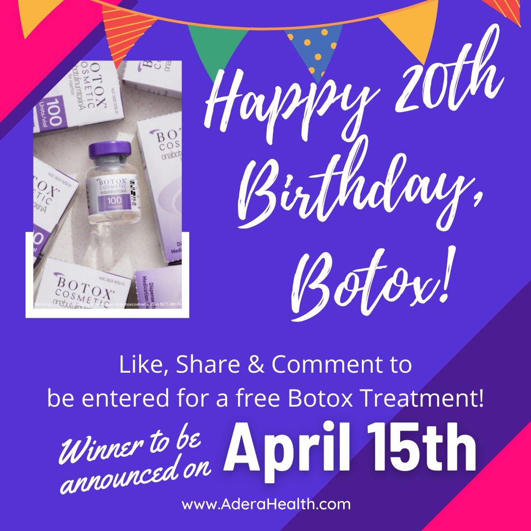 Adera - It's Botox's 20th Birthday this month! 🥳 To celebrate, we're ...