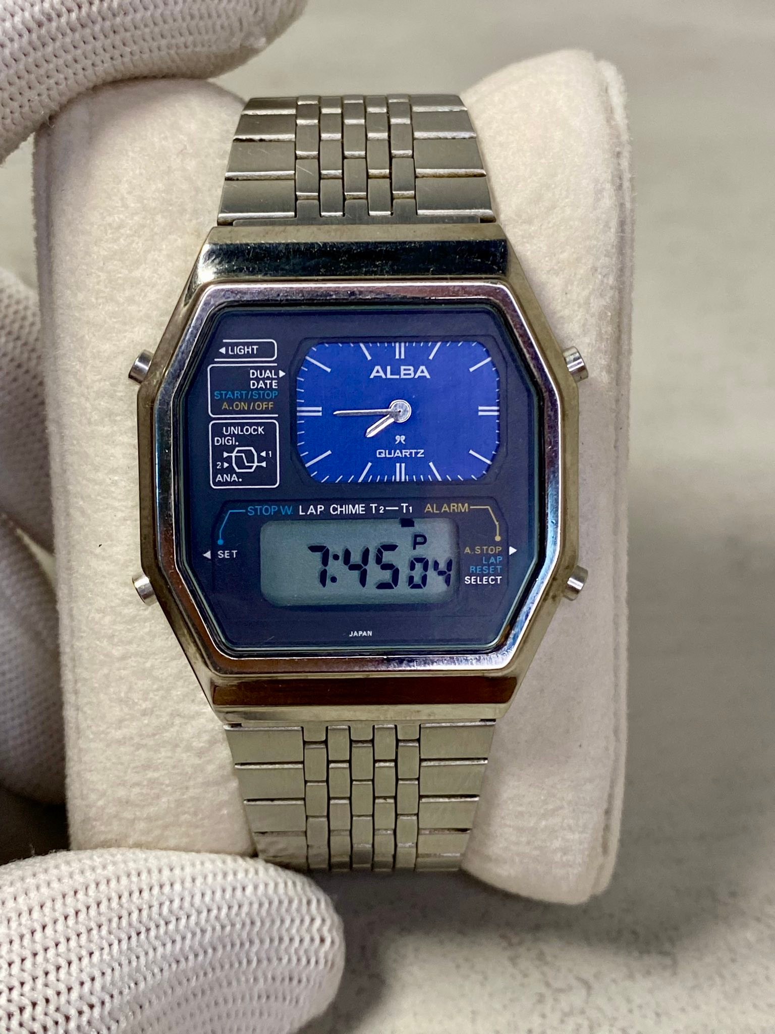 SEIKO ALBA Ana Digi 34mm ⭐️ Vintage Y651 504A ⚡️ $35 +