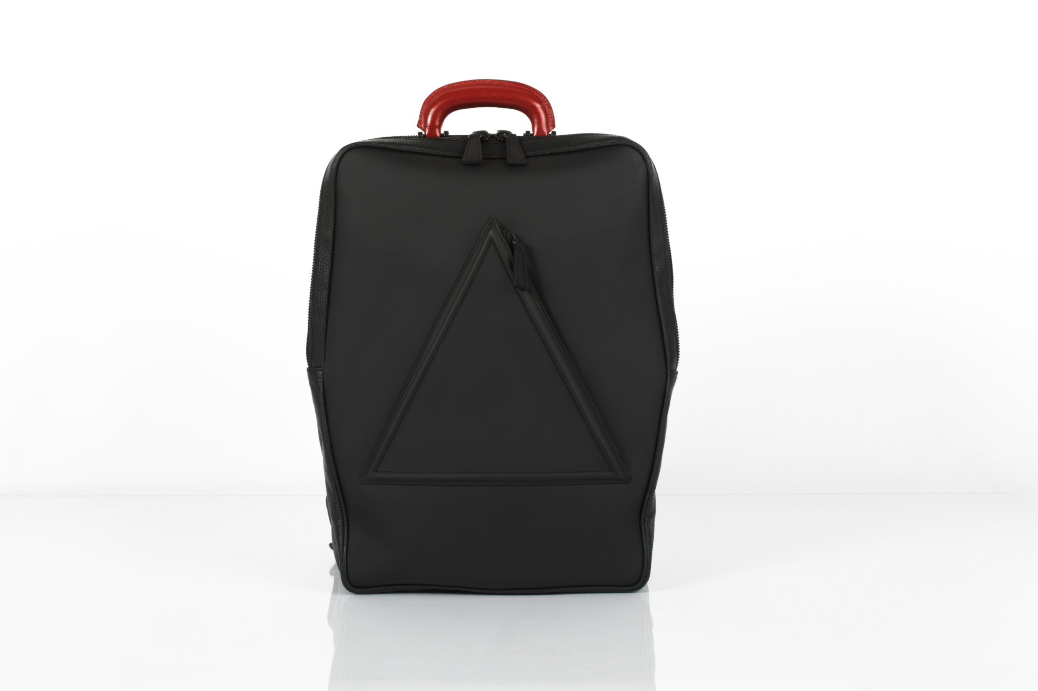 brockley black leather unisex backpack vintage heavy waxed cotton  BAGOLOGY 1 front zip pocket Medium Backpack | Soft Sided
