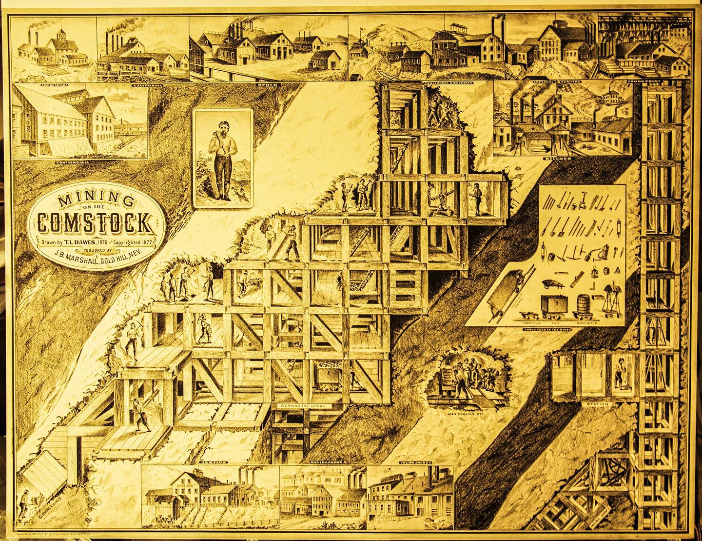 Square-set timbering in mining history