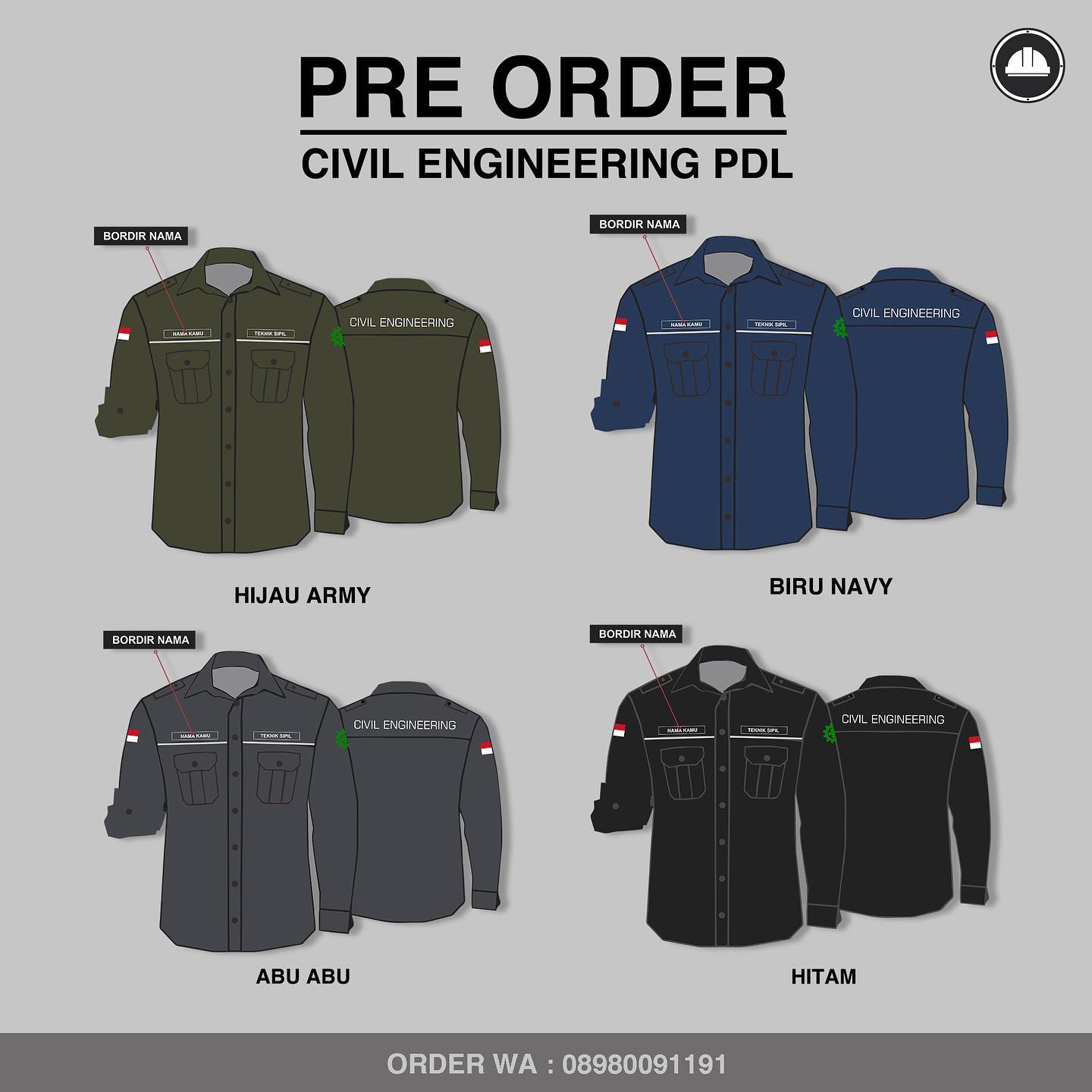 Open Pre Order Kemeja PDL Civil... - Info Teknik Sipil | Facebook