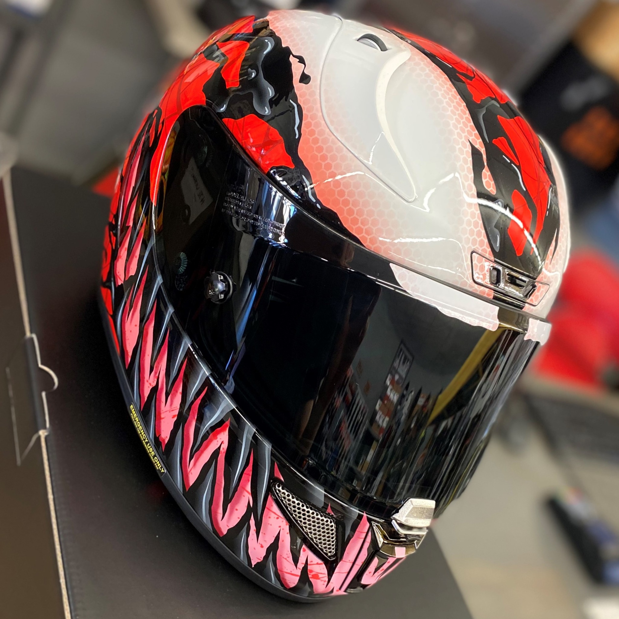 hjc full face grimm motorcycle helmet C10 Solid (Semi Flat Black, X-Small) : Automotive and interchangeable cheek pads allow parents to fine HJC RPHA 1N Quartararo Full