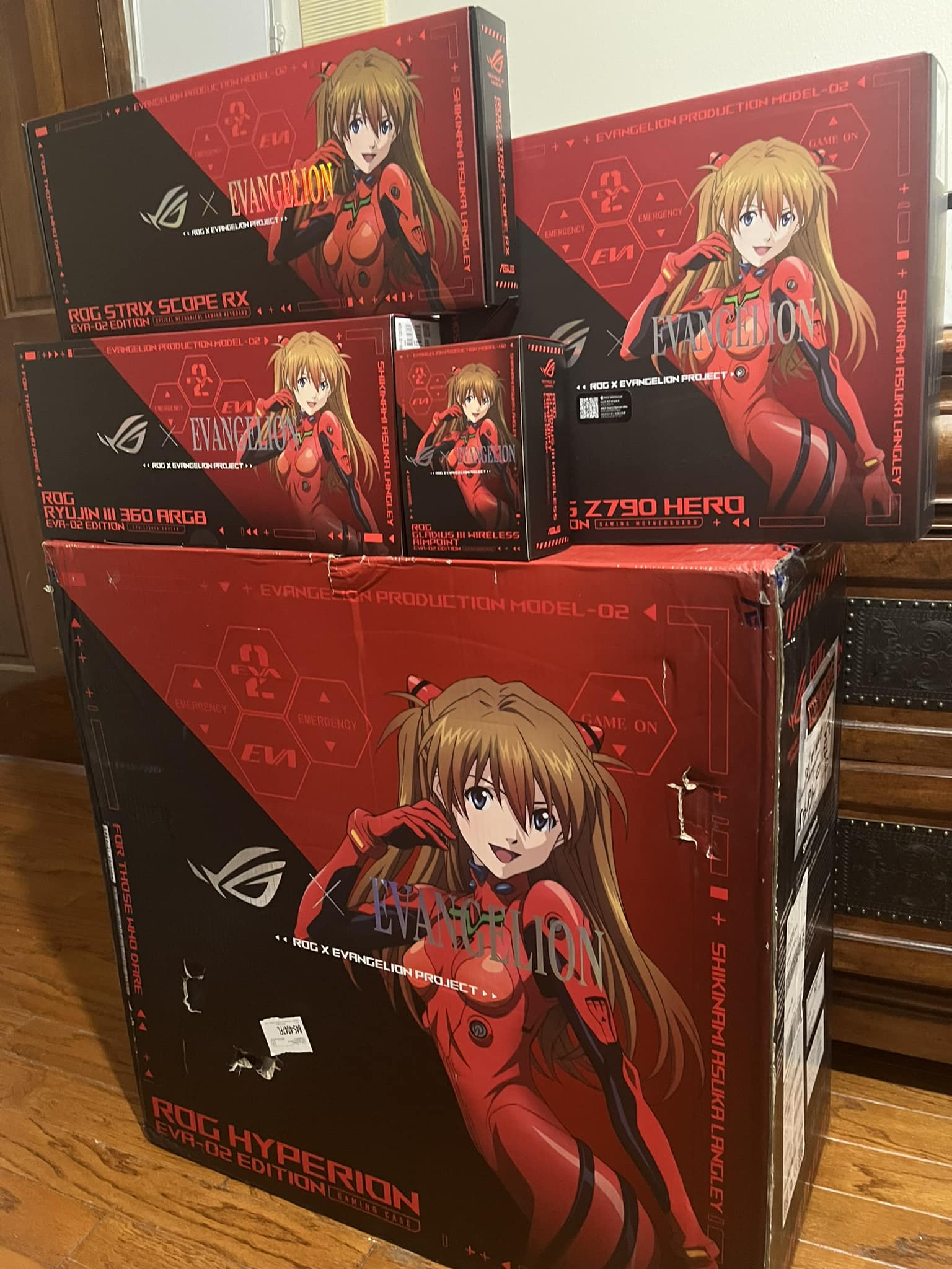 Asus Evangelion EVA-02 set build in progress