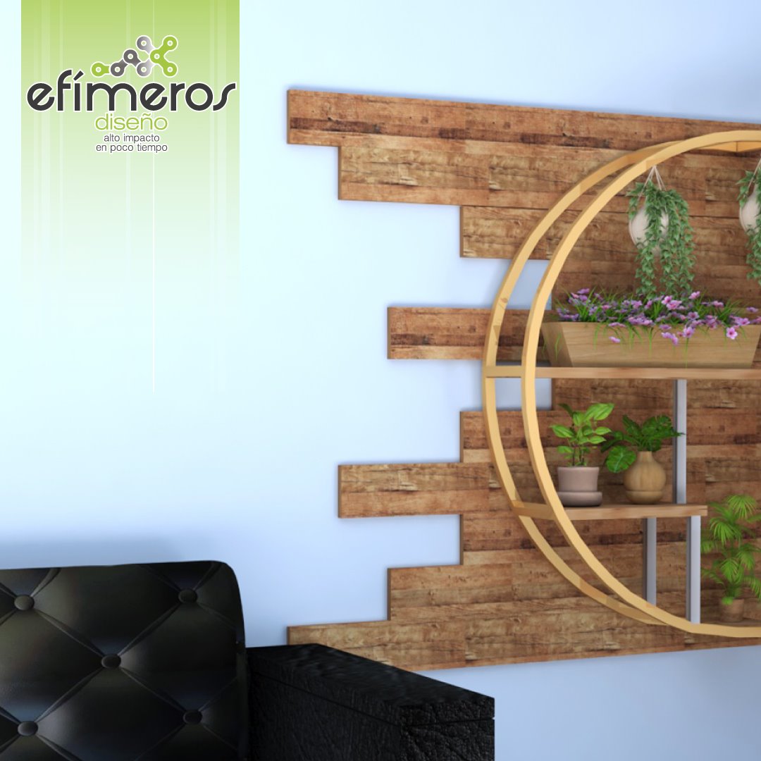 Efímeros Diseño - Nuestro Estante natural angular. Arte...