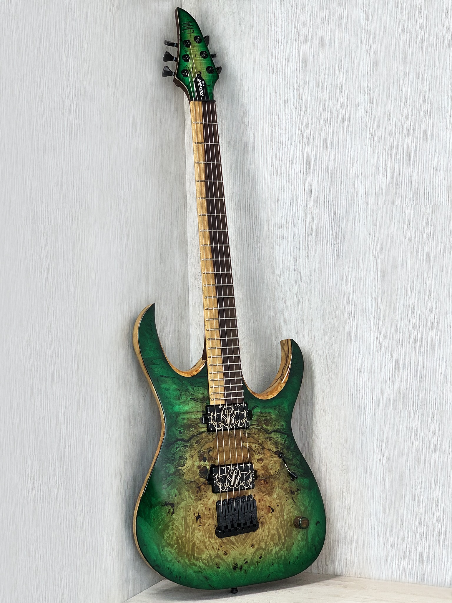 Mayones Duvell Elite 6 Custom Shop 🎸💚💥🔥🤘 Spalted Maple top