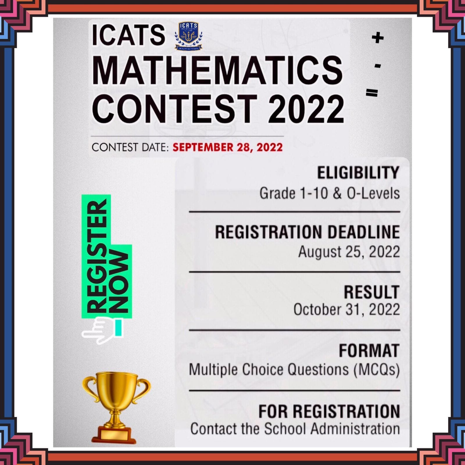 ICATS Mathematics Contest... - International CATS Contests | Facebook