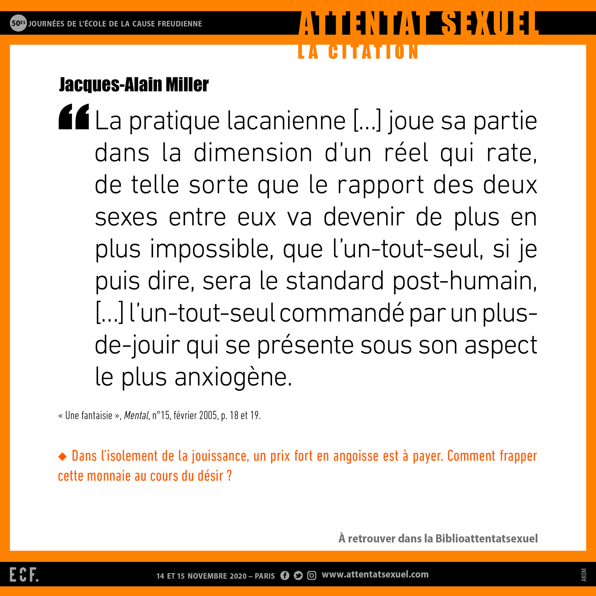 Acf Vd J50 La Citation Du Jour Jacquesalainmiller Une Fantaisie Plus De Citations Sur Biblioattentatsexuelclic Www Attentatsexuel Com Biblioattentatsexuel Facebook