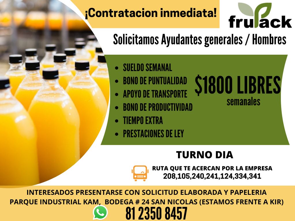 Reclutamiento - Frupack | Monterrey