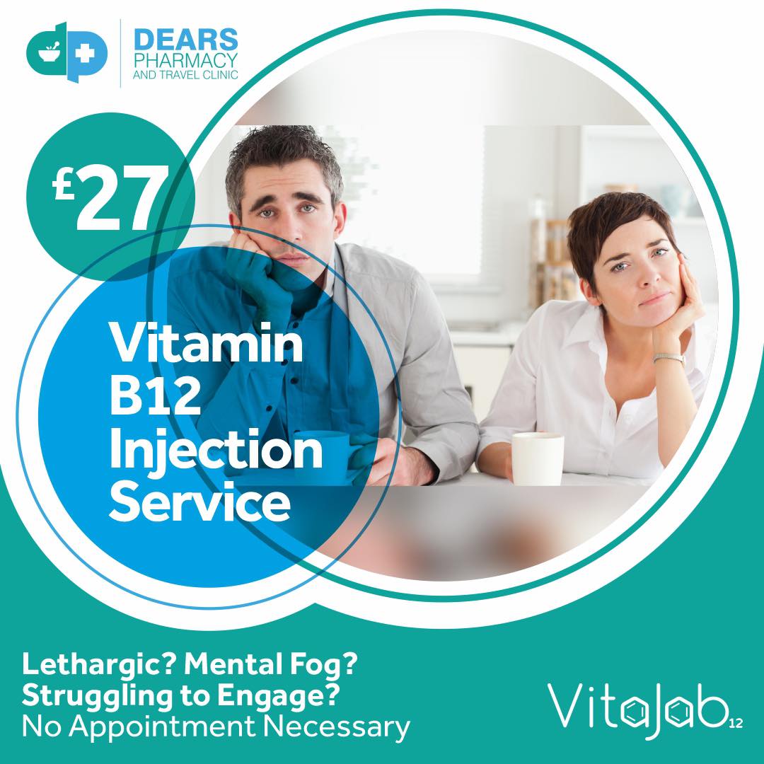 b12 injection glasgow Boost your energy levels with our Service. Learn more at https://dearspharmacy.co.uk/book-a-vitamin-b12-injection/ #b12injections #boostenergy #edinburgh #fife #glasgow #vitaminb12 Aspen Pet Vita-Jec B 5amino 1 mq Quantity:10 Vials