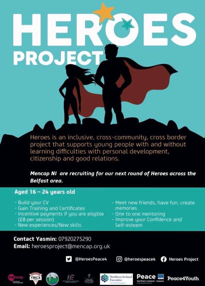 Mencap in Northern Ireland - HEROES BELFAST ARE RECRUITING!! 📣 📣 July ...