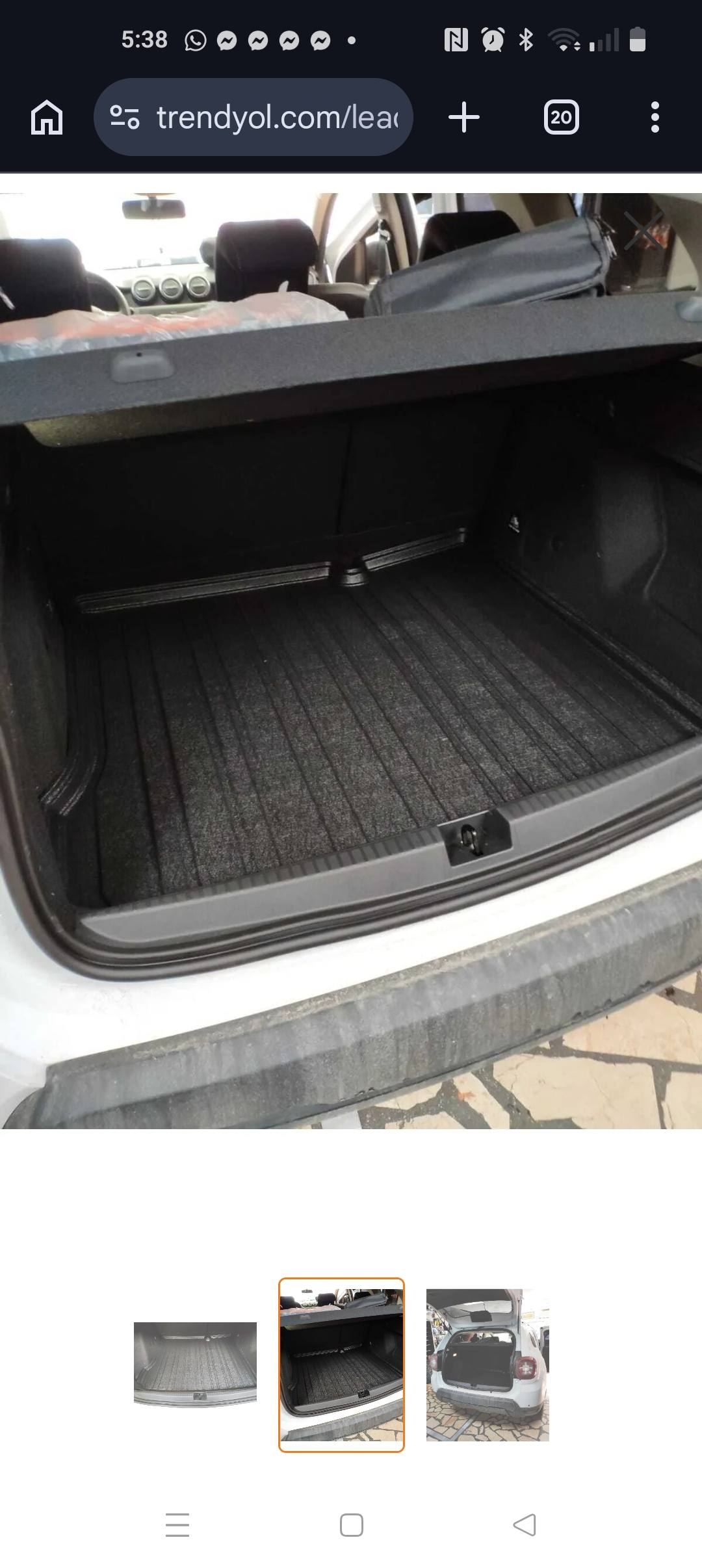 MOTOS Tapis de Coffre pour Dacia Duster II Depuis 2018