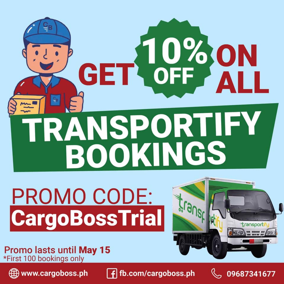 CargoBoss - 🎉 10% OFF ON ALL BOOKINGS VIA TRANSPORTIFY 🎉 Good evening ...