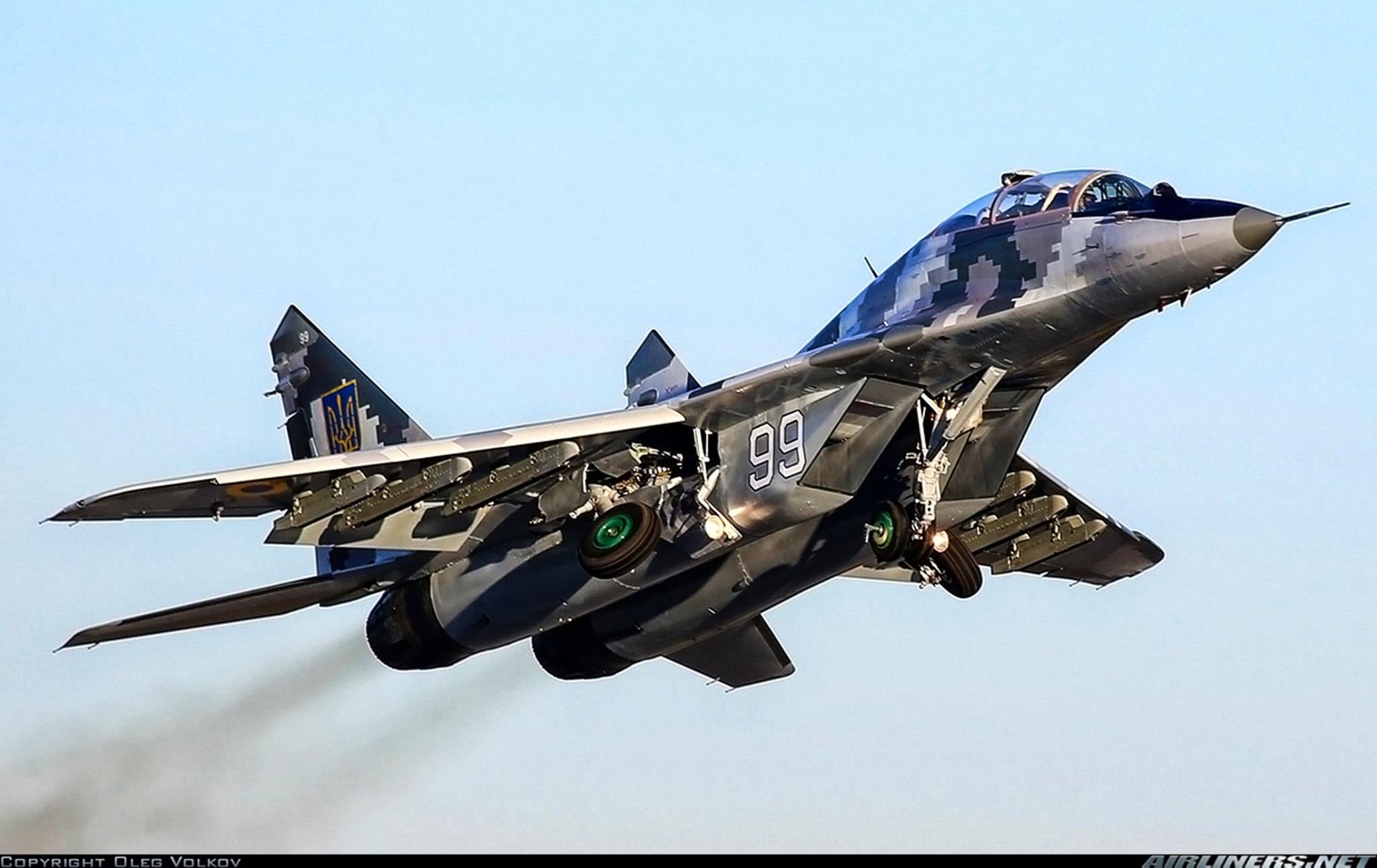 MiG-29 9-13 of the Ukrainian Air Force on QRA at Vasilkiv AB.