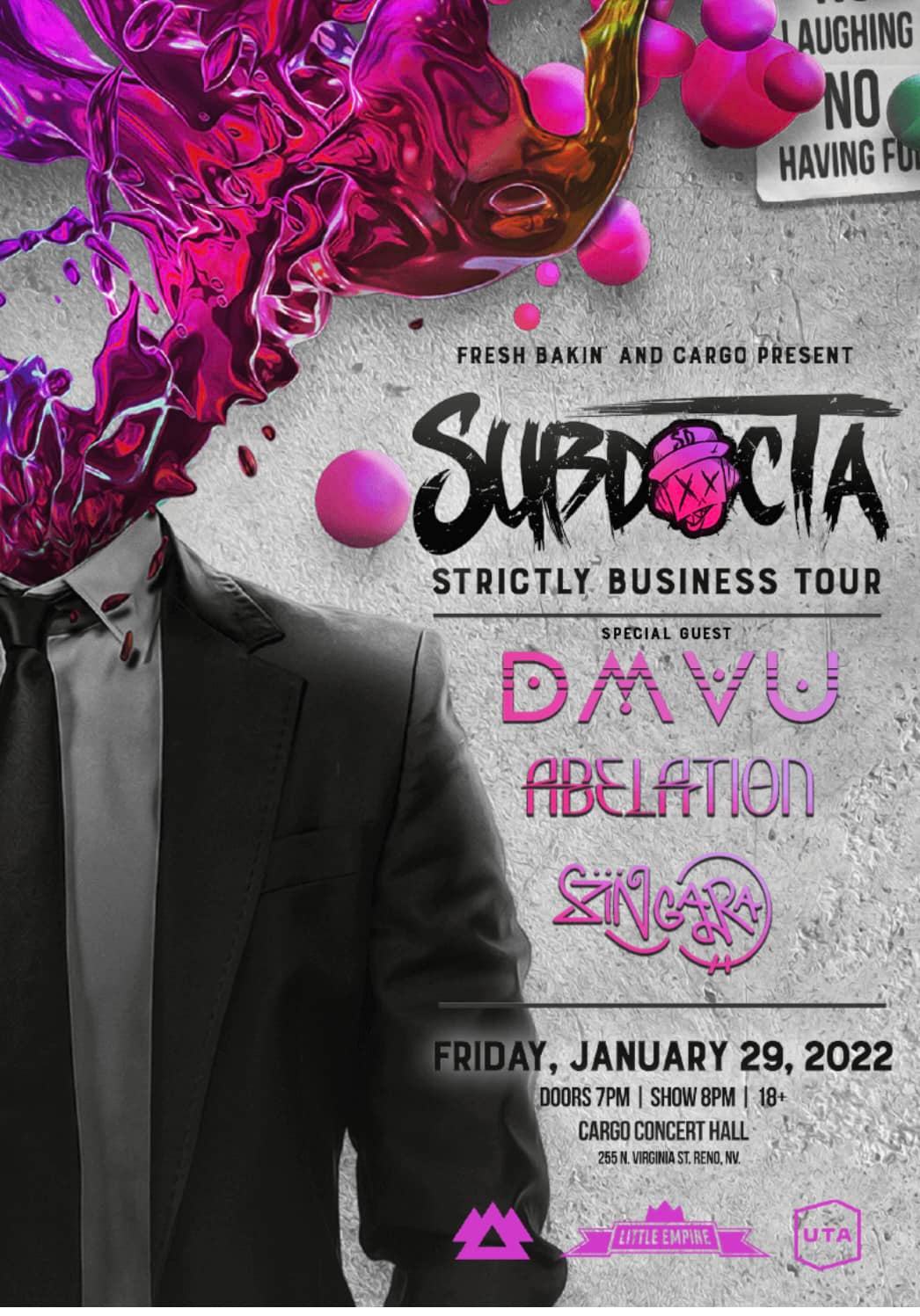 We are so incredibly stoked for Reno’s own SUBDOCTA to be headlining ...