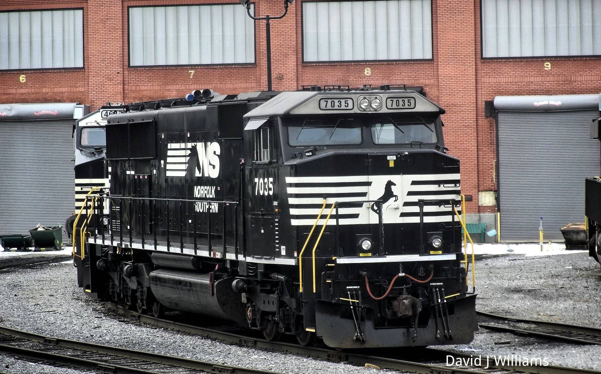 NS SD60E Locomotive at Juniata Shops Turntable