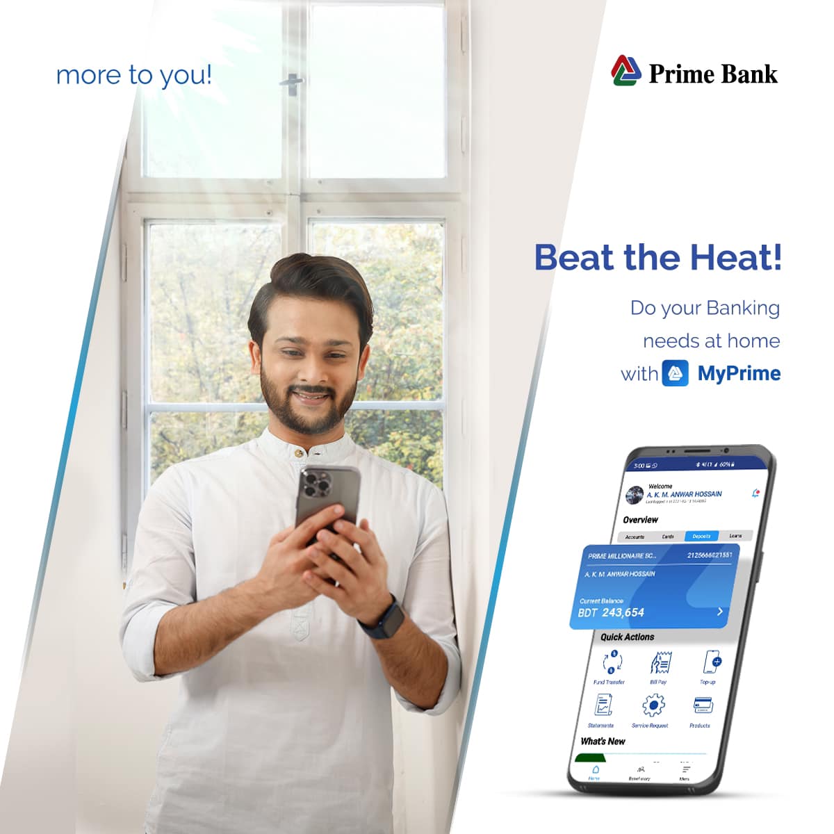 Prime Bank - Beat the heat and do banking without coming...