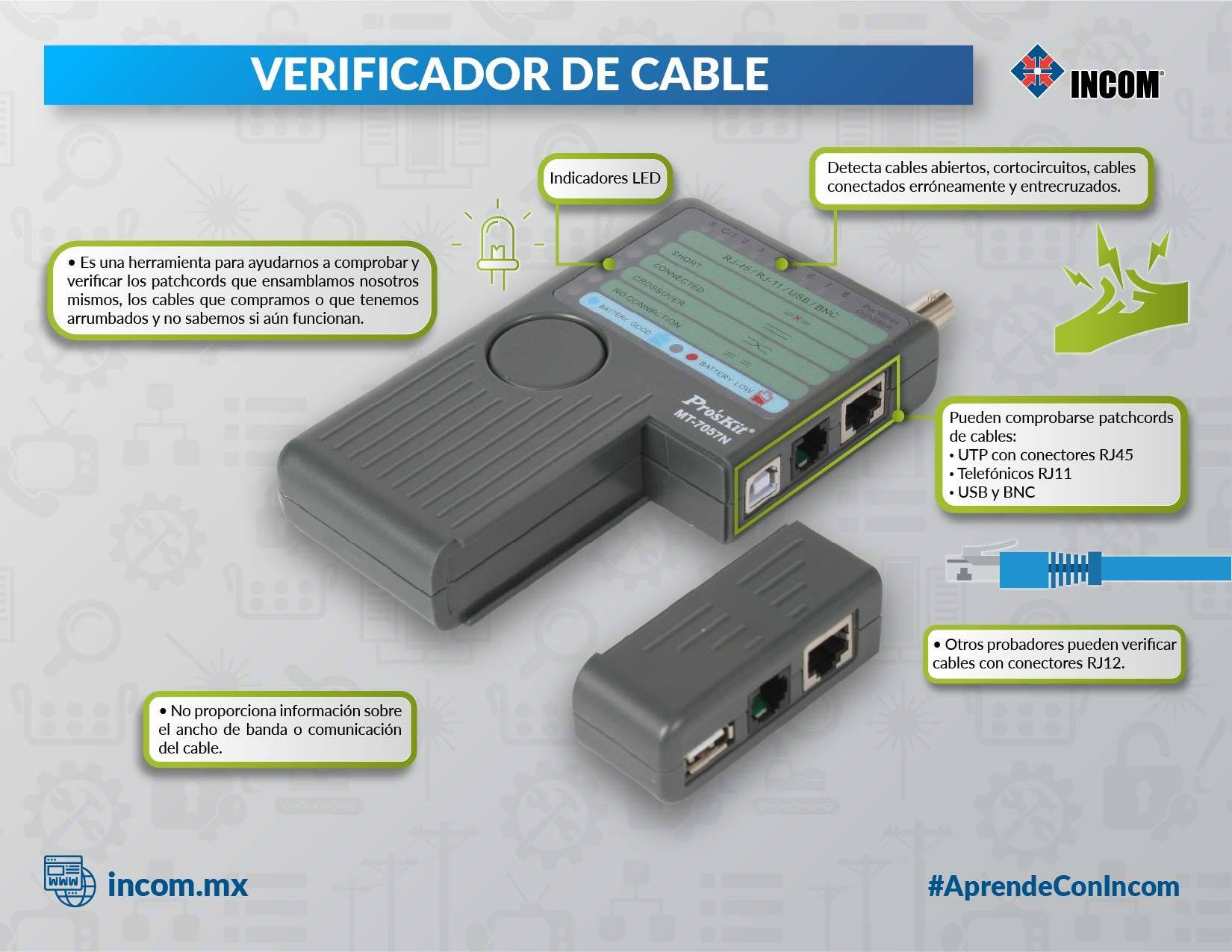 INCOM - El verificador de cable es la herramienta ideal...