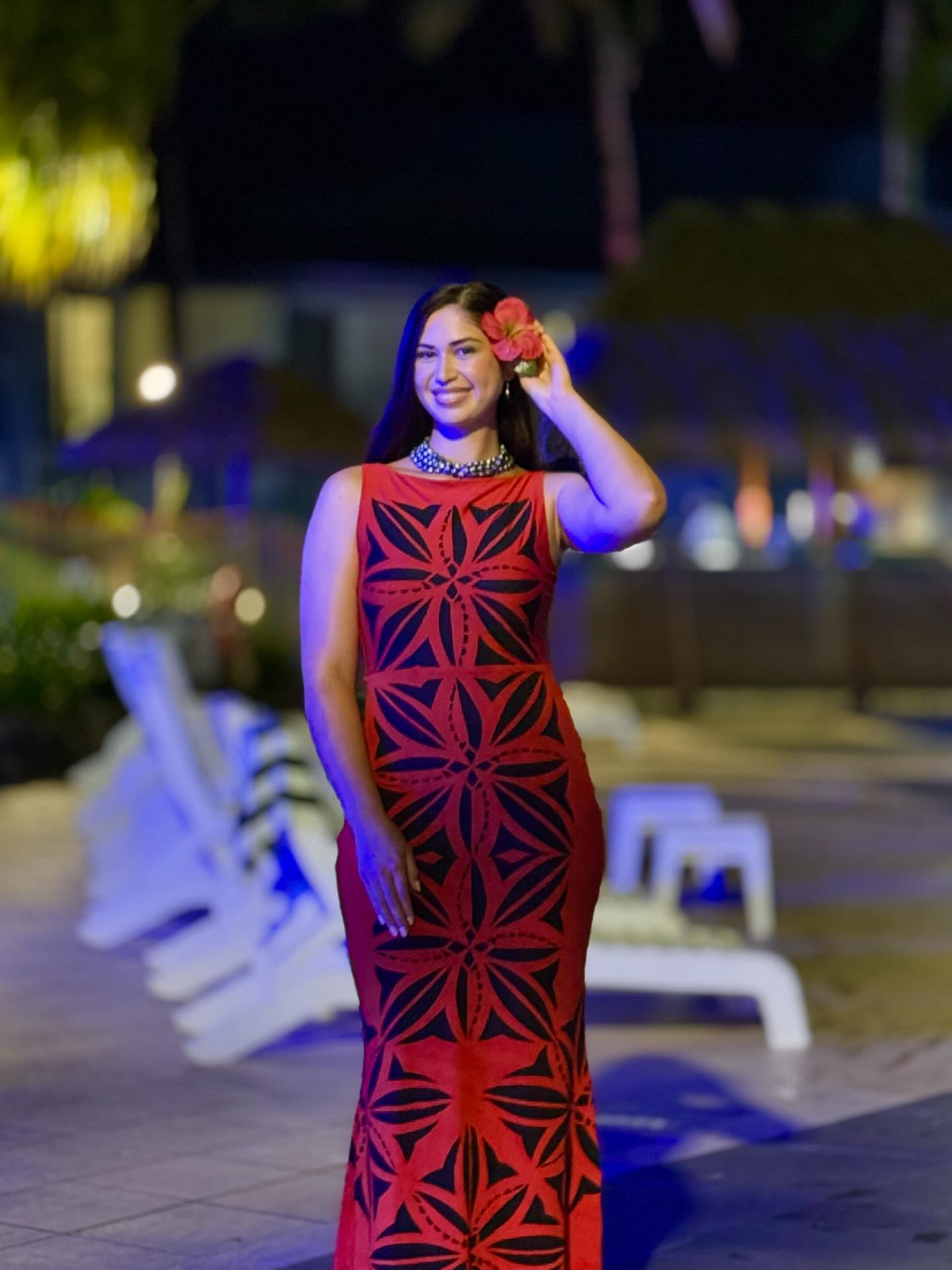 Litara - All red in RUPI for Miss Fiji Sponsor Cocktail Night last ...