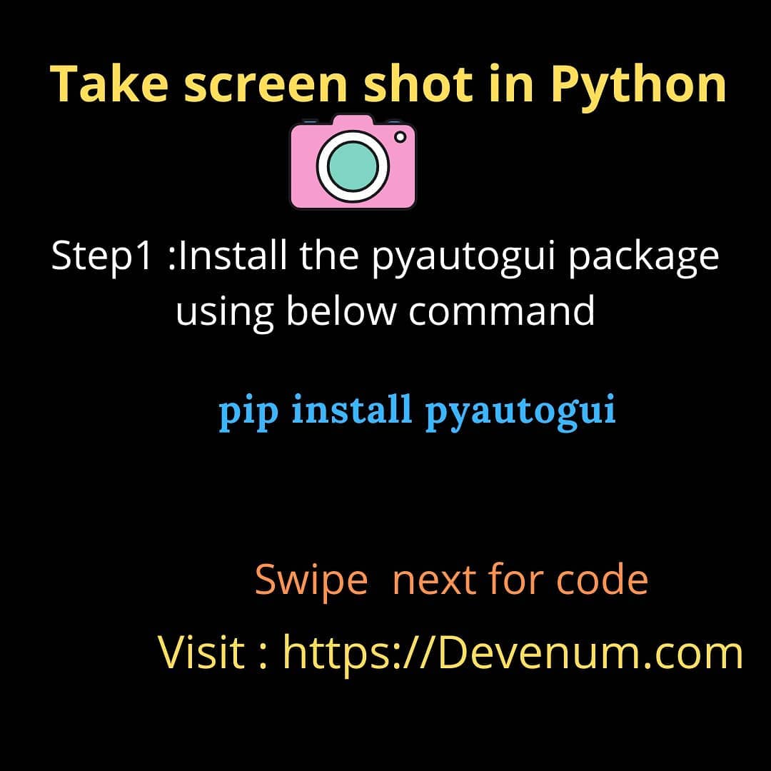 Take screen shot in Python #string... - DevEnum Tutorial | Facebook
