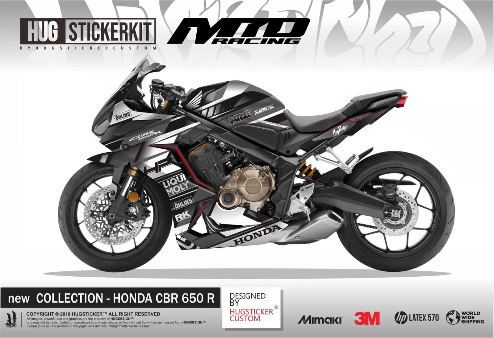 MTD Racing - STICKER KIT : HONDA CBR650R Designed