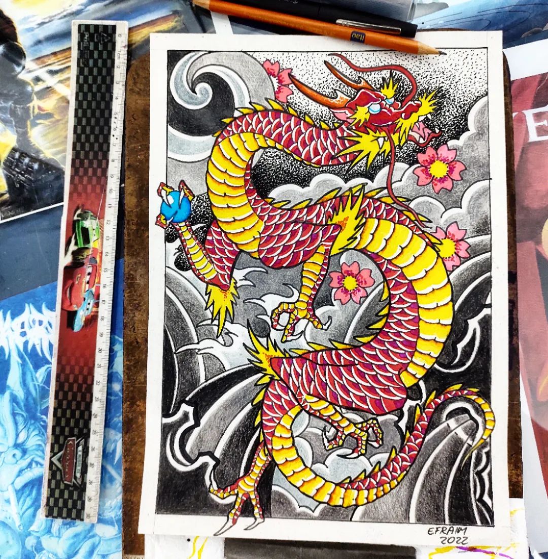AJ Tattoo - Estudo de desenho realizado por Efraim no...