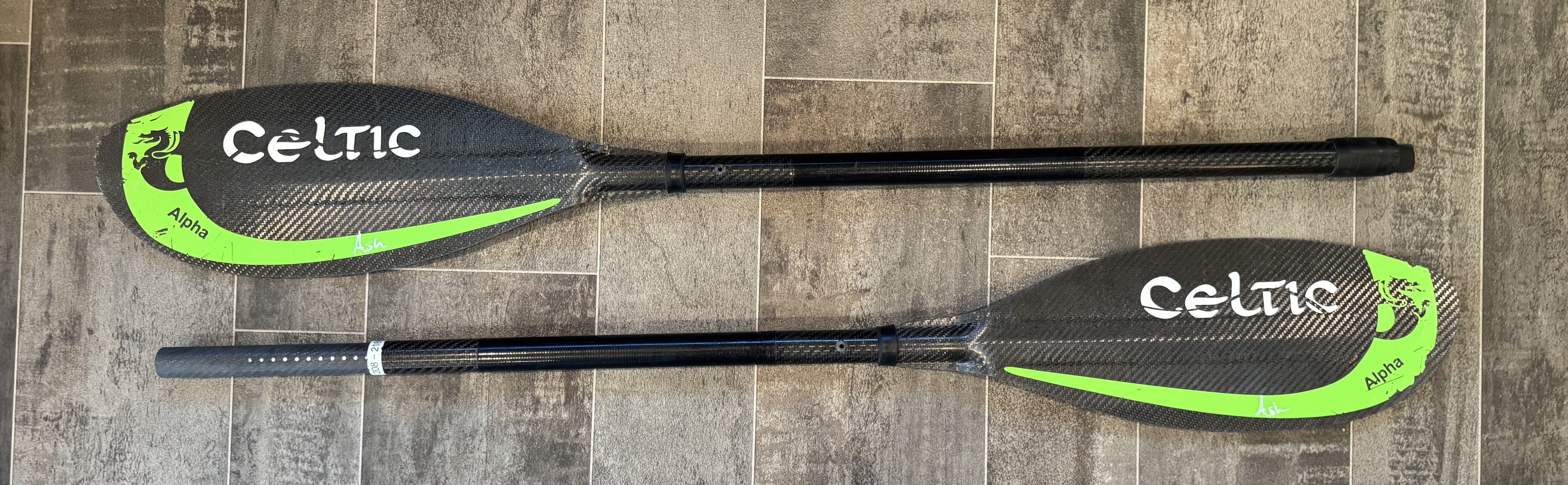 Lendal Storm paddles for sale. yellow checkers, 215cm, lever lock 