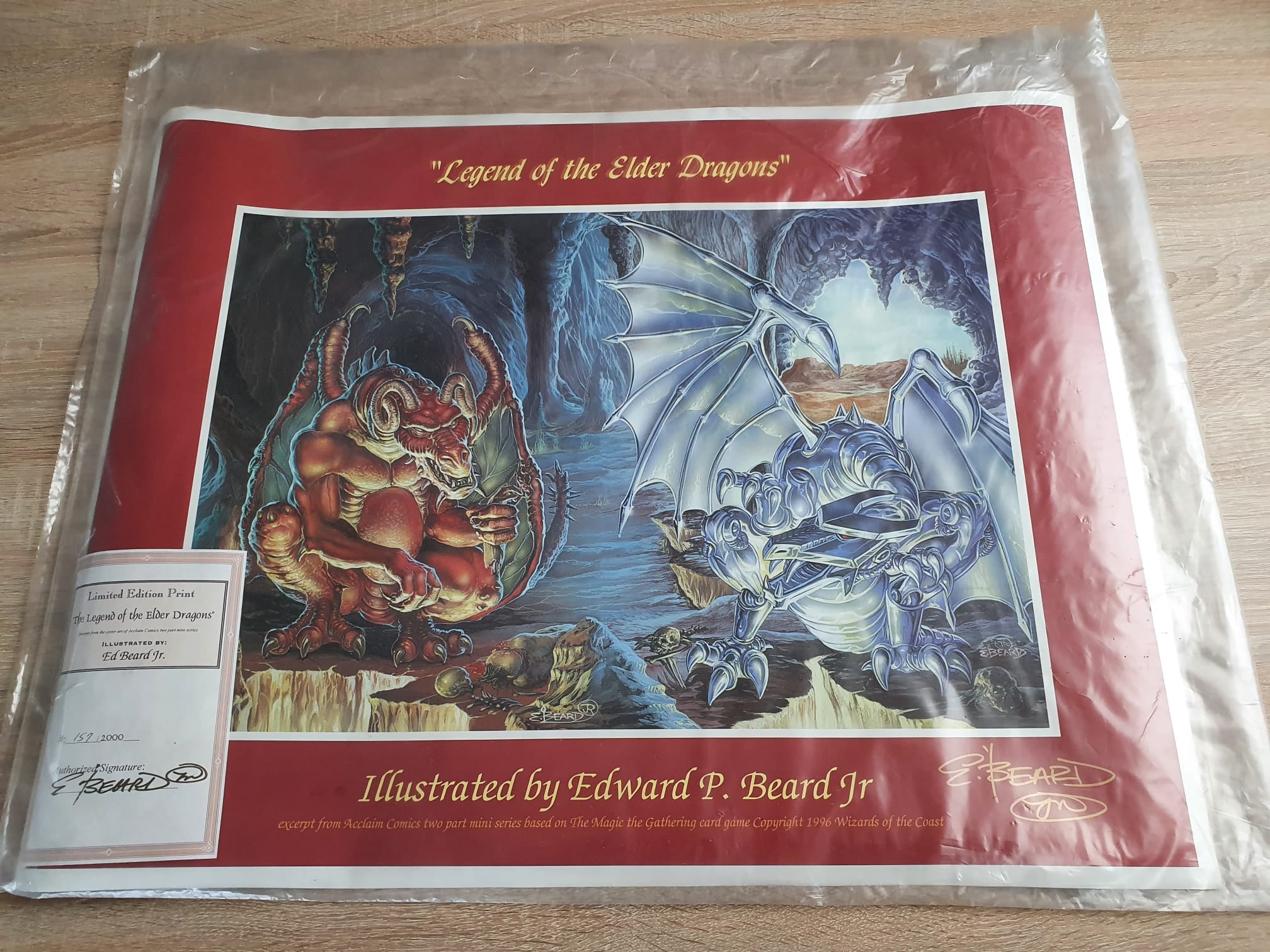 What is the value of a signed limited edition Elder Dragons print