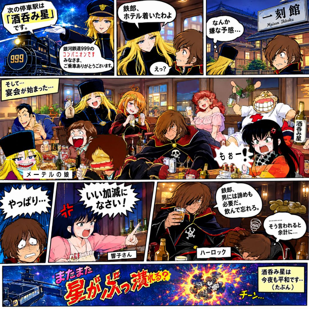 銀河鉄道999には、少しだけ「宇宙戦艦ヤマト」が登場する回があります