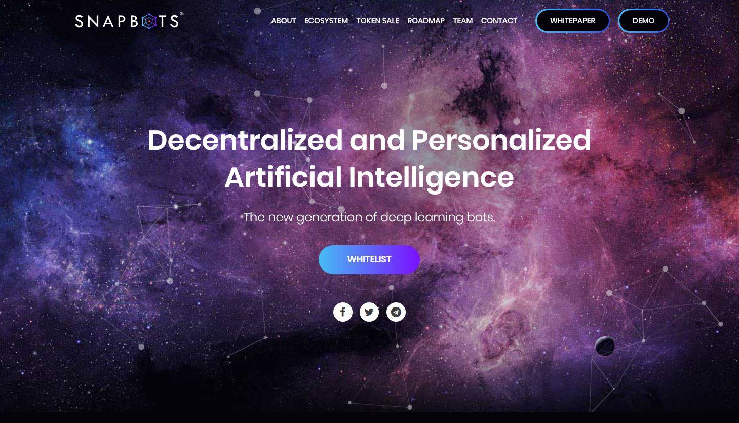 SnapBots - Snapbots.io - Decentralized and Personalized Artificial ...