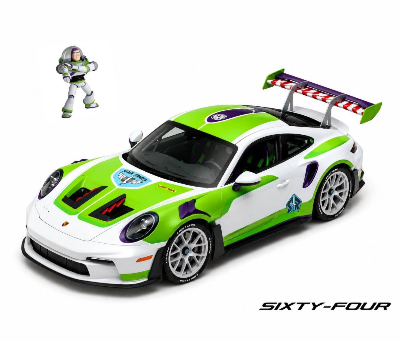 品牌：Flame (代理品牌) 1/64 Porsche RWB 993 & 964 夜光村上隆各限量 