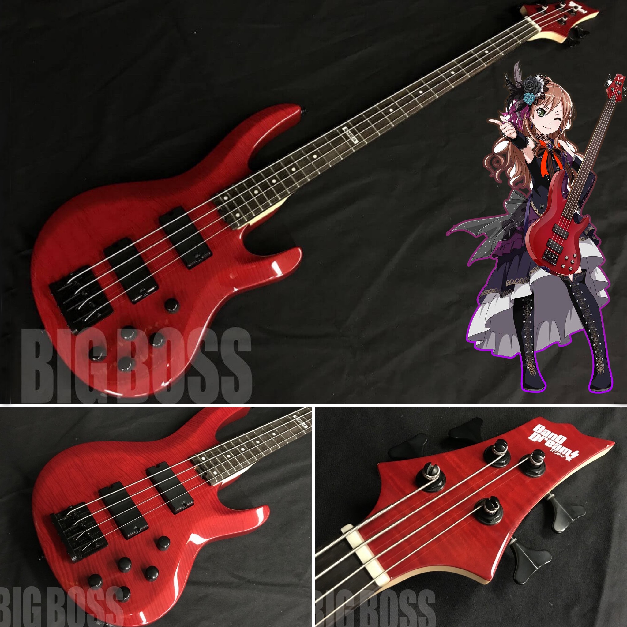 BANG DREAM ESP LISA IMAI MODEL BASS GUITAR ARRIVED!!! 🎸🥀 This is