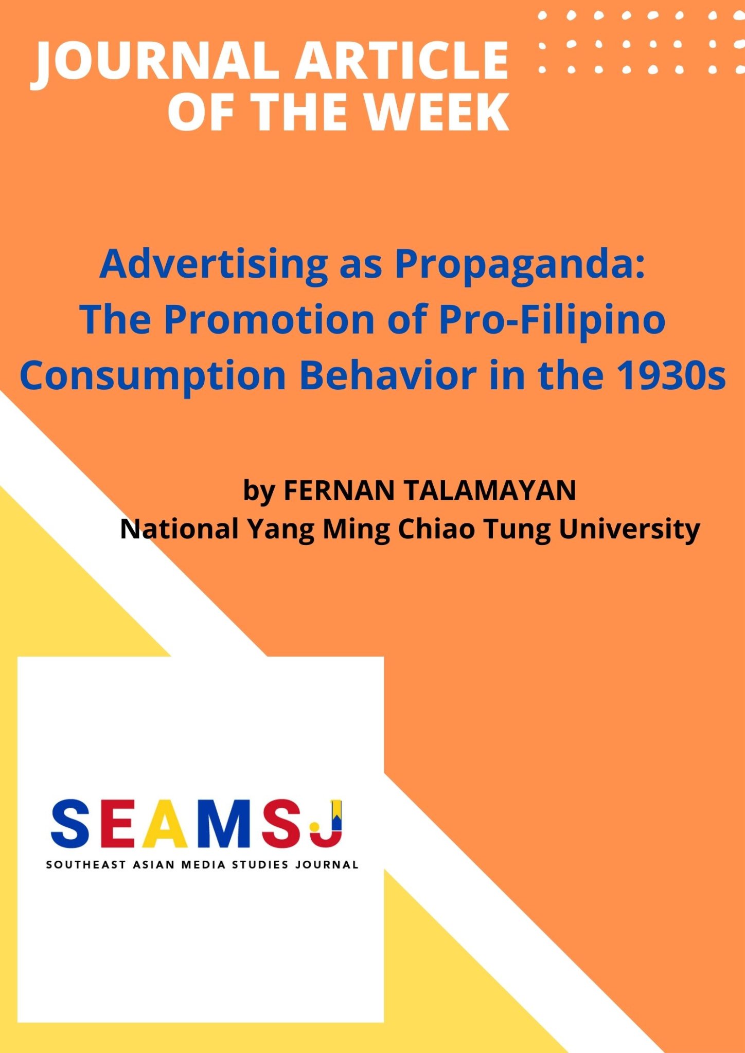 Southeast Asian Media Studies Association - Advertising as Propaganda ...