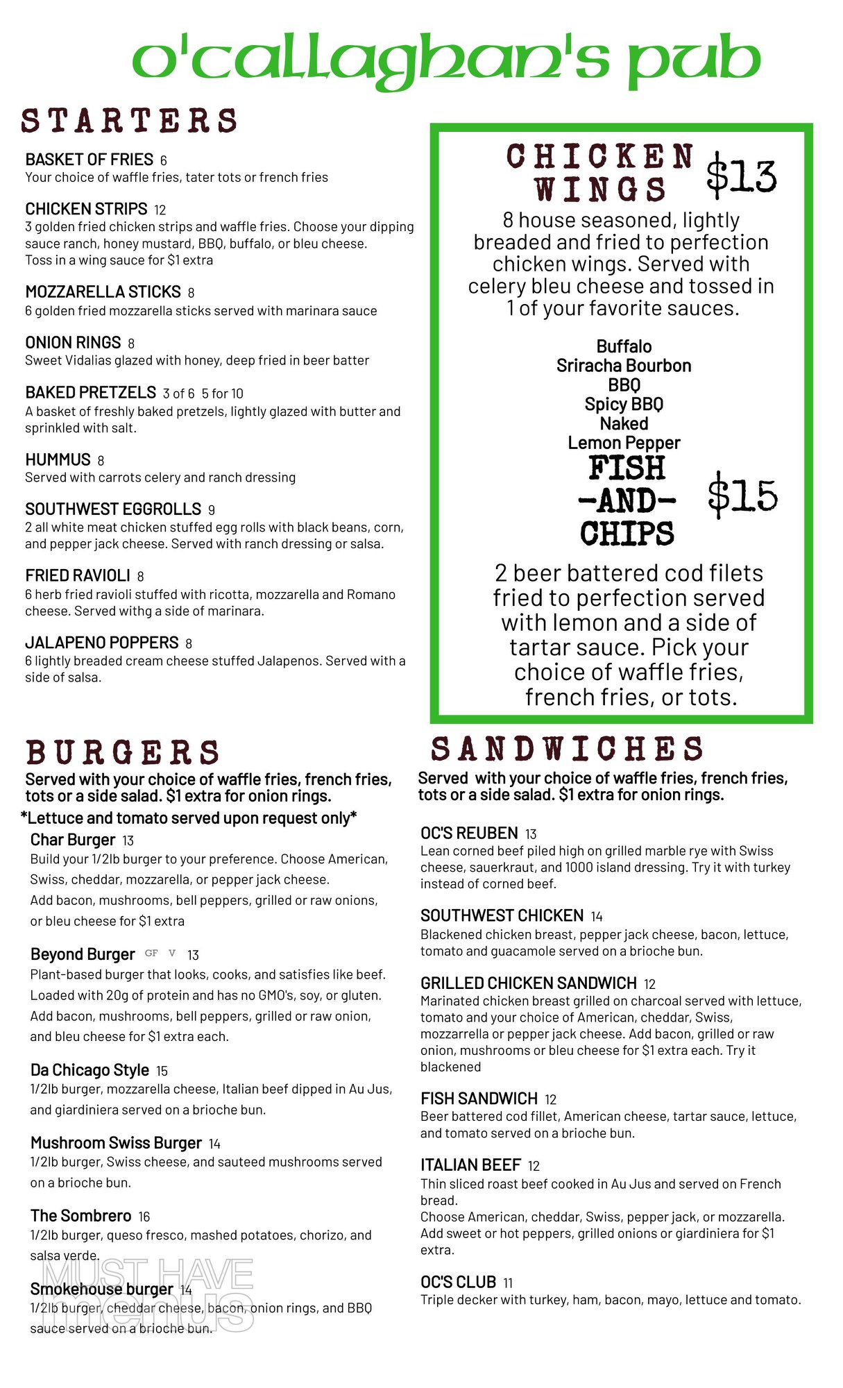 O'Callaghan's - Our patio is open for business, Greatest...