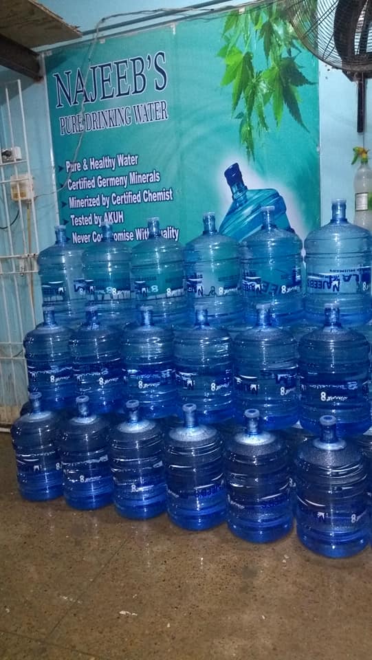 Najeeb's Premium Drinking Water.