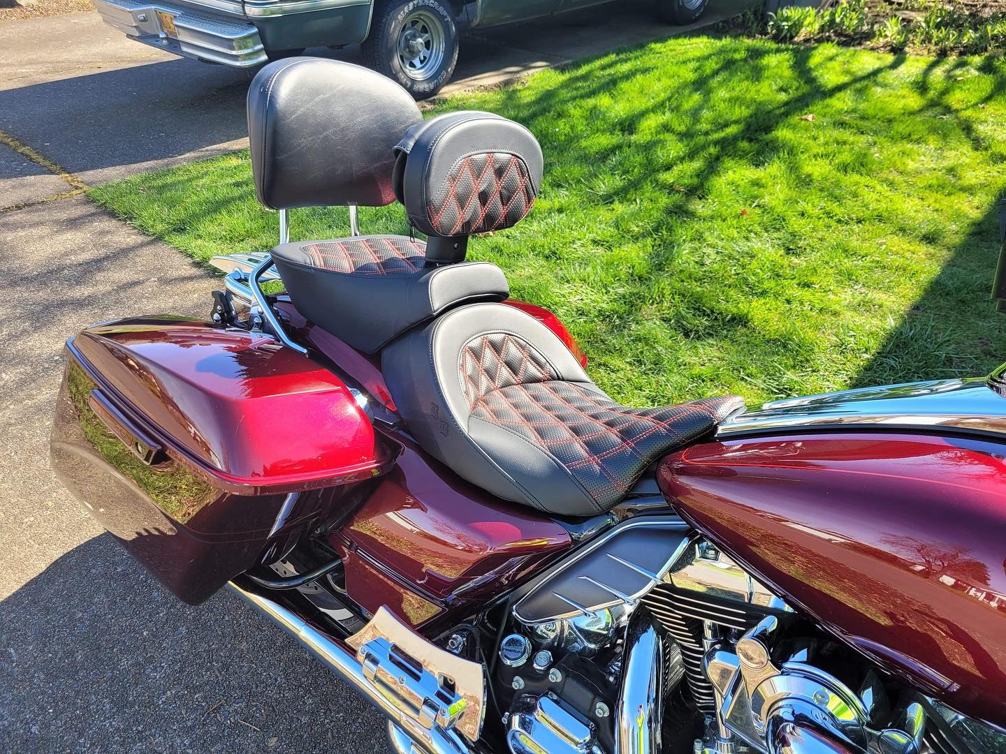 Warren just got his... - Harley Davidson CVO Riders Backrest
