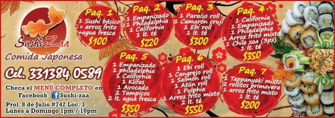 Sushi-zaa - Nuestro menú y paquetes, para los conocedores... | Facebook