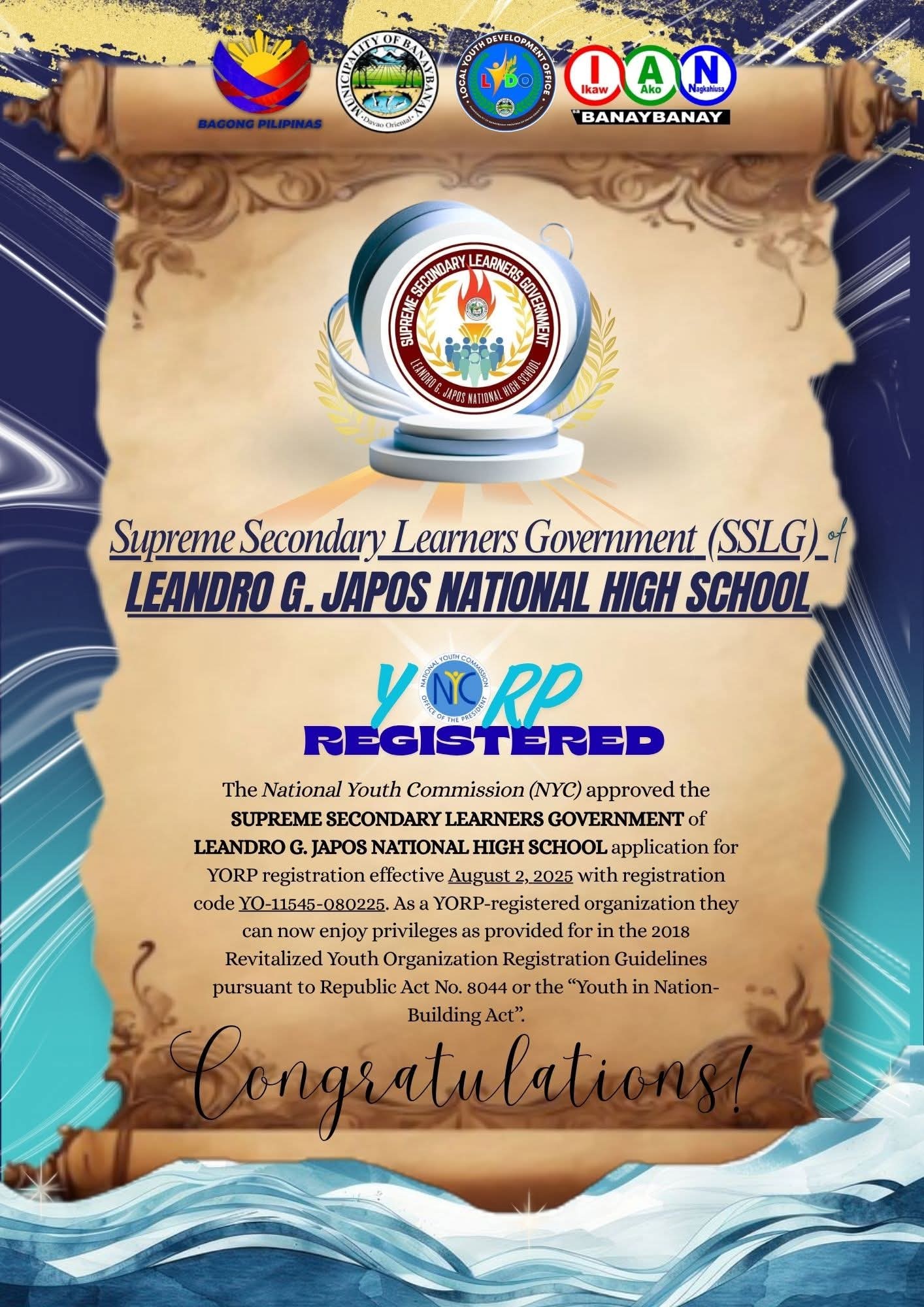 Local Youth Development Office -Banaybanay, Davao Oriental | Banay-Banay
