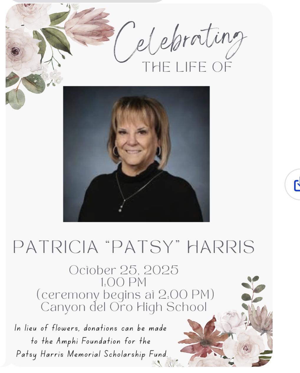 Fallen Dorados of Canyon Del Oro High School ( CDO ) | Patsy Harris ...